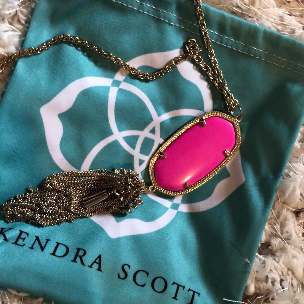 Kendra Scott Rayne Pink Necklace Like New